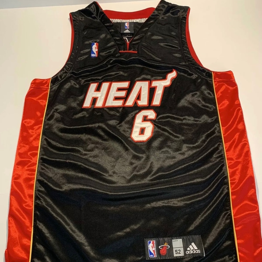 LeBron James Miami Heat NBA Jersey Men 52 Adidas